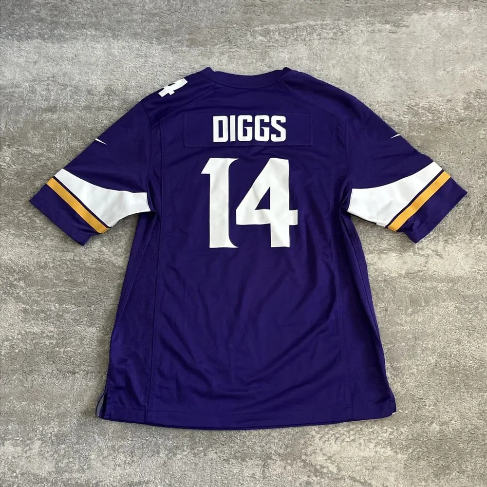 Minnesota Vikings Jersey Mens Large Purple #14 Stefon Diggs Football Nike NFL